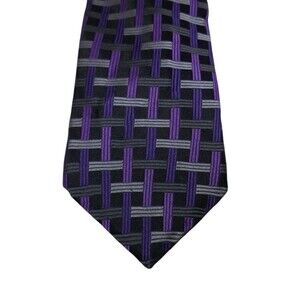 Paul Dione Geometric Lines 100% Silk Men’s Neck Tie